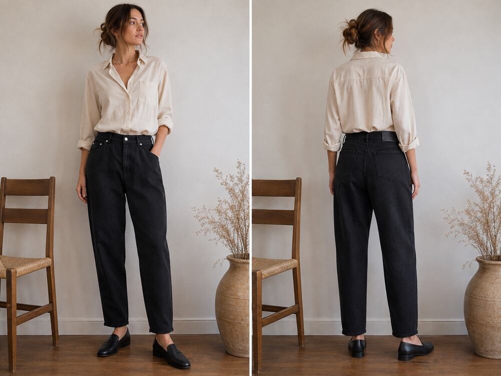 VTG Lauren Ralph Lauren Linen Black Straight Tapered Pants Women’s 8 Capsule